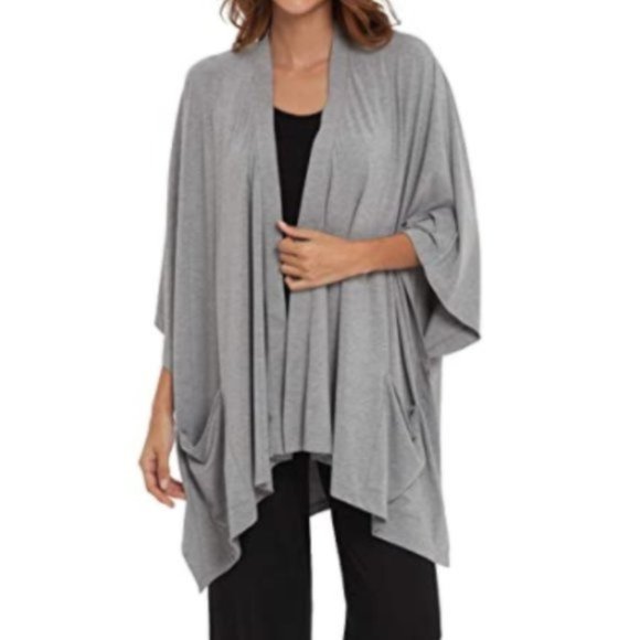 NWT Waterfall Asymmetrical Pockets Drapey Cardigan - Picture 4 of 5